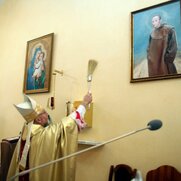 Poświęcenie nowego obrazu św. Rafała Kalinowskiego pędzla pani Doroty Chomko z Krakowa.